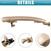 Beige plastic exterior door handle lock cover for toyota sienna with smooth glossy finish and mounting brackets visible