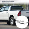 Chrome finished exterior door tailgate handle for toyota with sleek design and integrated keyhole silver tone