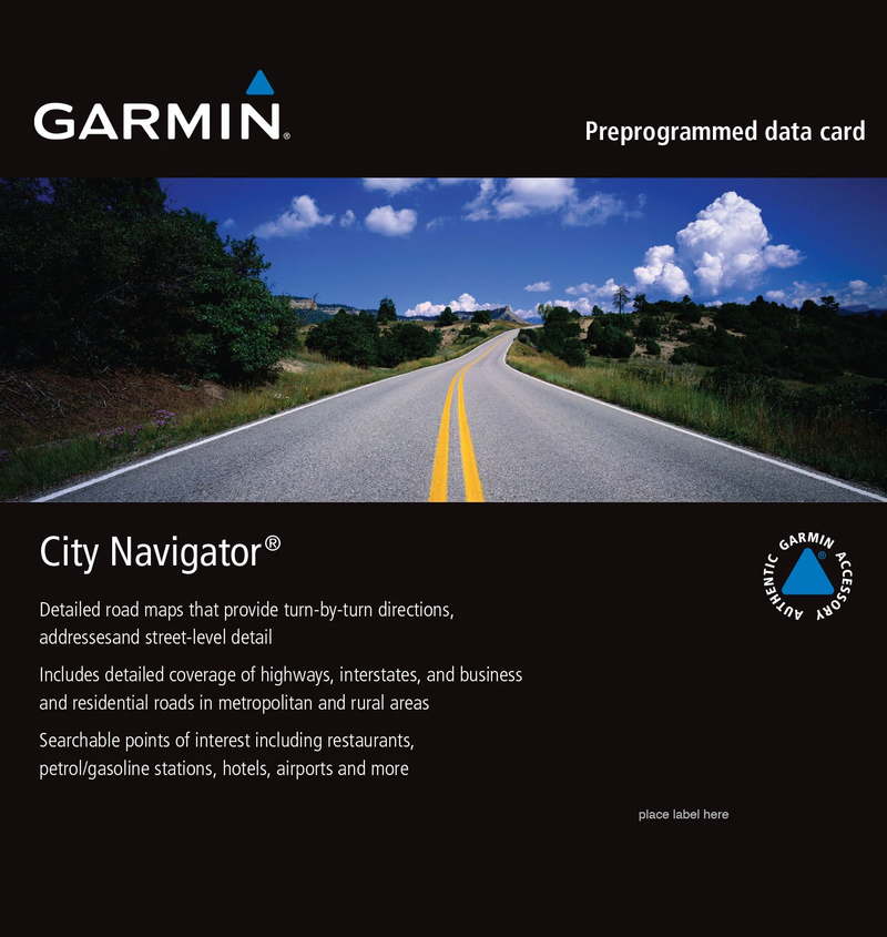Garmin City Navigator Southern Africa, MicroSD/SD