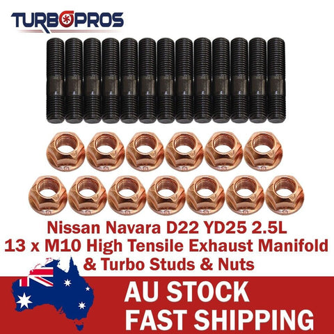 Nissan Navara D22 YD25 2.5L High Tensile Exhaust Manifold & Turbo Stud Kit