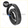 Black rubber fan belt with reinforced ribs and smooth outer surface for ford ranger everest mazda bt-50 p5at 3.2l