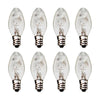 Night Light Replacement Warm Yellow Light 8x 7W/10W 240V E12/E14 Clear Bulbs Suitable