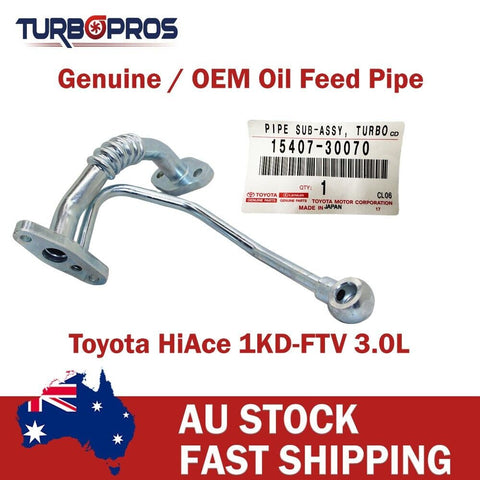 Toyota Hiace 1KD-FTV 3.0L Genuine Turbo Charger Oil Feed & Return Pipe
