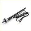 Black fender antenna with chrome base and coiled cable for mazda b-series b2000 b2200 b2600 b2500 bravo
