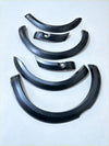 Black matte fender flare with integrated mounting brackets for ford ranger px3 2019-2021 smooth style with sensor