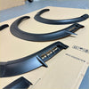 Matte black plastic fender flares with vented design for toyota hiace 2005-2019 new sport style