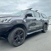 Dark gray toyota hilux sr5 cruiser pickup with black wheels featuring fender flare oem style gray layer for 2021-2024 models