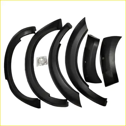 Black rubber wheel arch liners with jungle style wrinkle texture fit for nissan navara np300 d23 2015-on