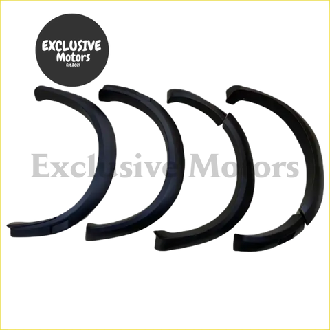 Black plastic fender guard flares for Ford Ranger Wildtrack XLT 2023-2025 shown from the back side