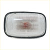 Black-framed clear ribbed plastic fender guard repeater side indicator light with red lens for toyota hilux 1997-2005
