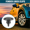 Black plastic fender liner clip with circular top and three prongs for toyota avalon 50 pcs pack