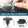 Black plastic fender liner clips pack of 50 for toyota avalon designed for secure wheel well installation