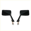 Black rectangular fender mirror with metallic spring mounts shown from the back for mazda rotary luce 1966-1977