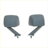 Pair of gray rectangular fender side-view mirrors with angled arms and mounting hardware for toyota hilux 1972-1997