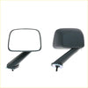 Black plastic fender mirrors with rectangular reflective surfaces and curved housing for toyota hilux models rn20 to ln85
