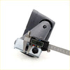 Gray plastic mounting bracket for fender mirror x2 on toyota hilux with digital caliper measuring 8.26 mm