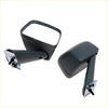 Black plastic side view fender mirrors with chrome brackets for toyota hilux rn20 rn25 rn30 rn36 ln40 ln50 ln56 ln85