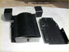 Black metal land rover undercarriage protection kit with molded plastic parts and mounting brackets for filtro carburante custodia dzus sgancio rapido