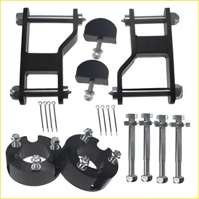 Black metal lift kit components with chrome bolts and brackets fit for nissan navara d40 suspension lift kit