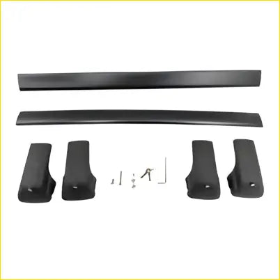 Black roof rack cross bar kit with matte finish bars and matching mounts fit for toyota landcruiser prado 2024 on