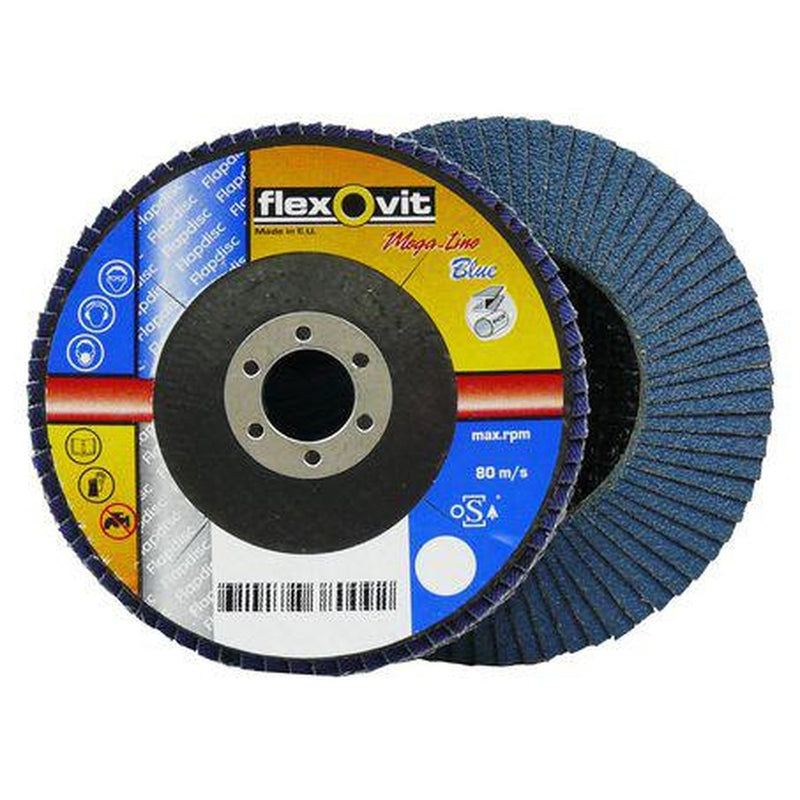 Flexovit Zirconia Flap Disc 80G 115x22mm 66261039220
