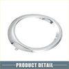 Chrome finished circular fog light grille cover for toyota ute with polished metal bezel perfect for 4wd offroad use