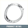 Shiny chrome metal wheel hub ring with mounting tabs for 4wd ute fog light grille covers toyota offroad use