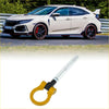 Gold-colored metal folding tow hook with black grip and silver shaft for toyota avanza front trailer ring eye 2010-2023