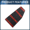 Back side of black adhesive mounting plate with red double-sided tape for footrest pedal pad cover toyota rav4 2019-2023