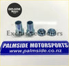 Set of four metallic silver ford capri and escort roller rubber top mounts with spherical bearing bushings