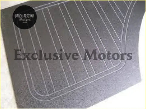 Black rubber car floor mat with white diagonal stripes compatible with ford escort mk2 2 door door cards