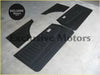 Black rubber floor mats for ford escort mk2 2 door with textured ribbed surfaces and molded contours for perfect fit