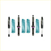 Set of four teal dobinsons coilover suspension kits with black and purple parts for ford everest ua lift kit