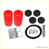 Red cylindrical air suspension shocks with black rubber mounts and metal hardware for ford everest ua dobinsons ims kit