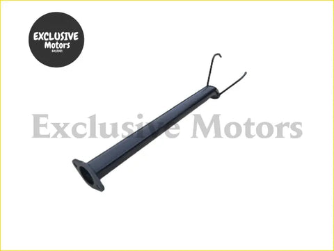 Black metal fuel tank cap with two curved hooks and flared base for ford ranger px1 muffler delete pipe exhaust