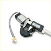 Black and silver electric window motor with gray cable and beige connector measured by caliper for mitsubishi pajero montero sport
