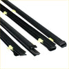 Black rubber fr rr door belt moulding strips with yellow plastic clips for toyota 4runner hilux surf n130 ln135 double cab