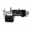 Black rubber bushing from fr stabilizer shaft bush set for toyota hilux 1983-1997 being measured with digital caliper