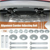 Silver metallic front alignment camber caster adjusting bolt kit with hex heads washers and sleeves for toyota tacoma