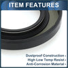 Front axle shaft oil seal for toyota 4runner with black rubber, metal spring, and greenish-gray lining shown from back side