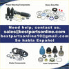 Black rubber power steering boot with ribbed texture and metal fittings for front axle shaft seal outer ford f-250 f-350