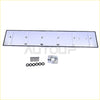 Chrome-finished rectangular radiator support bracket with five mounting slots and hardware for cummins dodge ram tappet cover