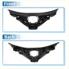 Black plastic front bonnet bumper grille bezel with circular cutout and mounting tabs for toyota chr 2018-2019