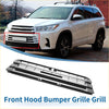 Black and silver front bonnet bumper grille for toyota highlander 2017-2019 with sleek durable design