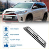 Black and chrome front bonnet bumper grille for toyota highlander 2017-2019 with durable metal design