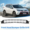 Black plastic front bonnet bumper grille for Toyota RAV4 2013-2015 designed to fit the front hood area