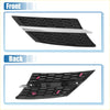 Front bonnet bumper grille for toyota rav4 2013-2015 black honeycomb pattern with silver accent strip 1 pair
