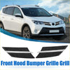 Black front bonnet bumper grille with silver accent and honeycomb mesh for toyota rav4 2013-2015 1 pair
