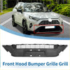 Black plastic front bonnet bumper grille for toyota rav4 2019-2022 designed for a sleek front hood look