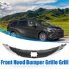 Black plastic front bonnet bumper grille for toyota sienna 2011-2020 with silver tone finish